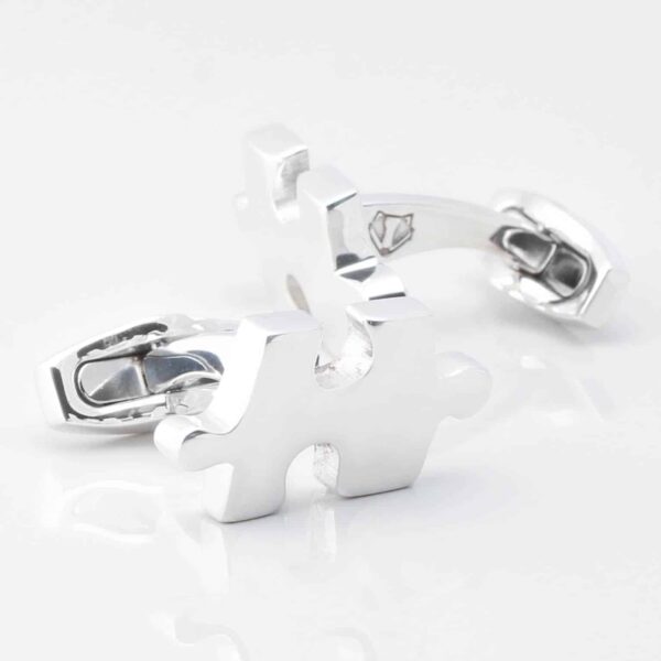 Sterling Silver Jigsaw Puzzle Cufflinks