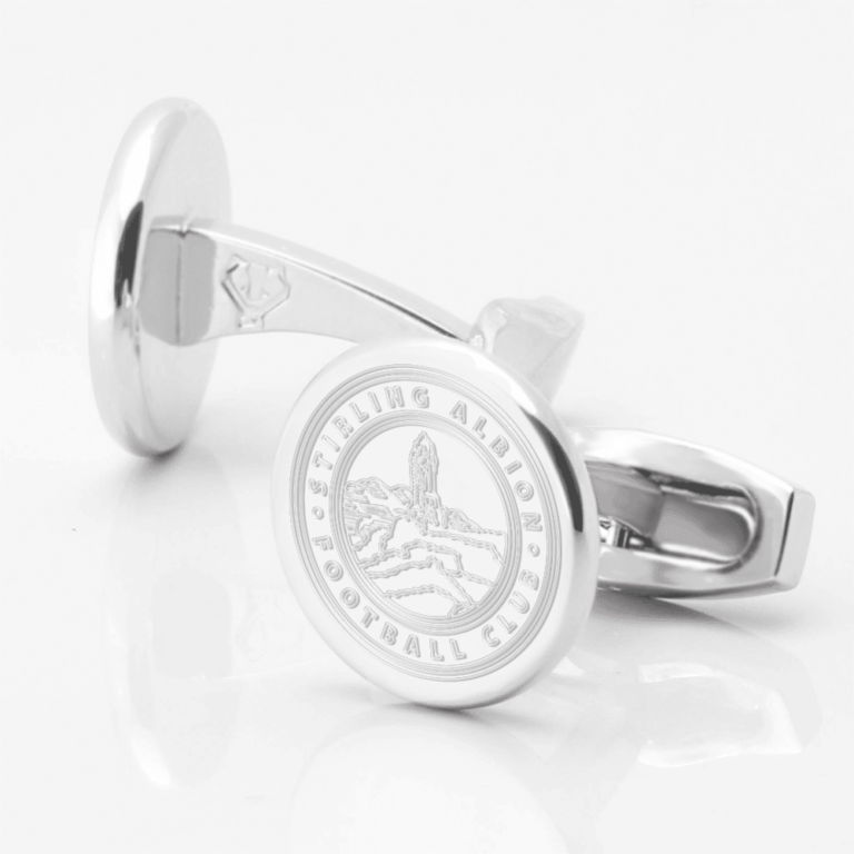 Stirling Albion Football Club Engraved Silver Cufflinks