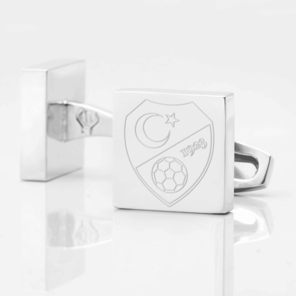 Turkey Football Club Engraved Silver Cufflinks