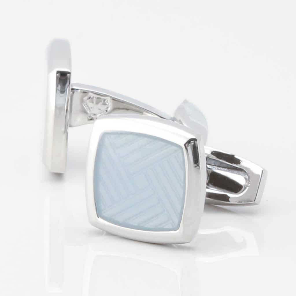 Baby Blue Enamel Cufflinks 3829