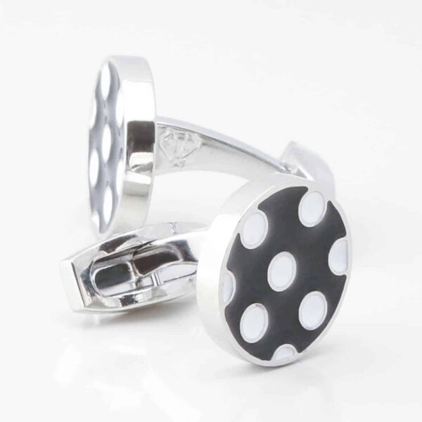 Black With White Polka Dots Cufflinks