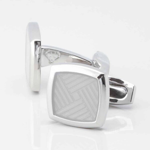 Bleached Sand Enamel Cufflinks