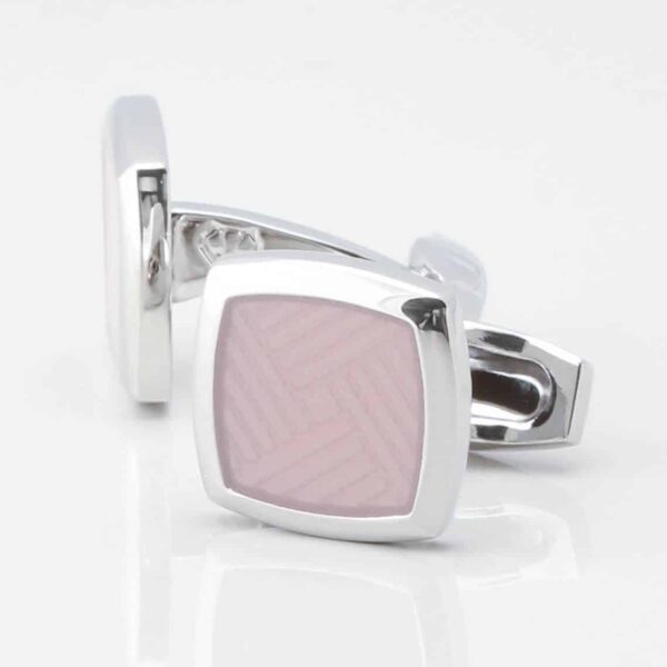 Dusty Pink Enamel Cufflinks