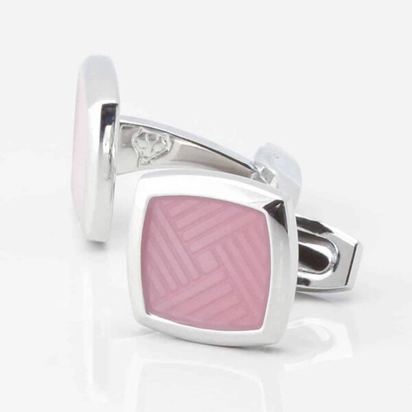 Dusty Rose Enamel Cufflinks