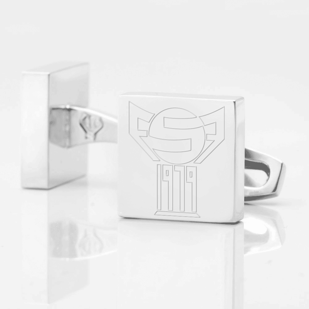 Faroe Islands Football Engraved Silver Cufflinks