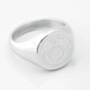 Tunisia Football Engraved Silver Signet Ring