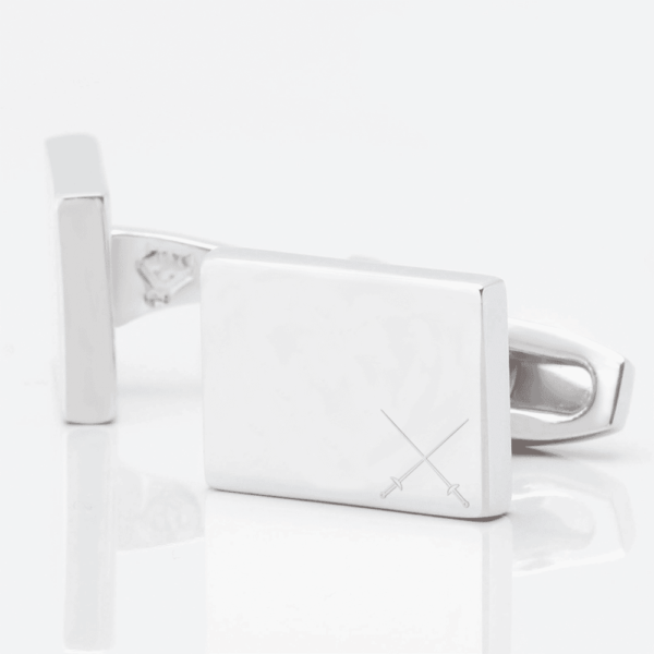 Fencing Engraved Cufflinks