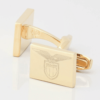 Lazio Football Engraved Gold Cufflinks