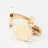 Napoli Football Engraved Gold Cufflinks