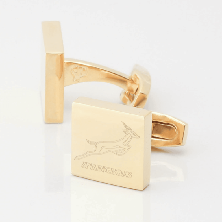 South Africa Rugby Mockup Gold Cufflinks