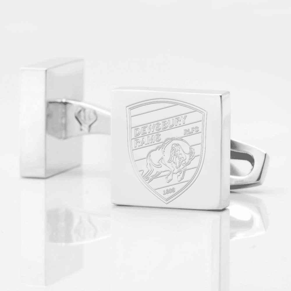 Dewsbury Rams Engraved Silver Cufflinks