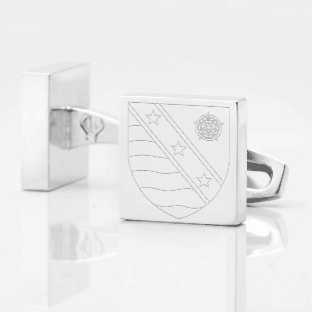 Fylde Rugby Engraved Silver Cufflinks