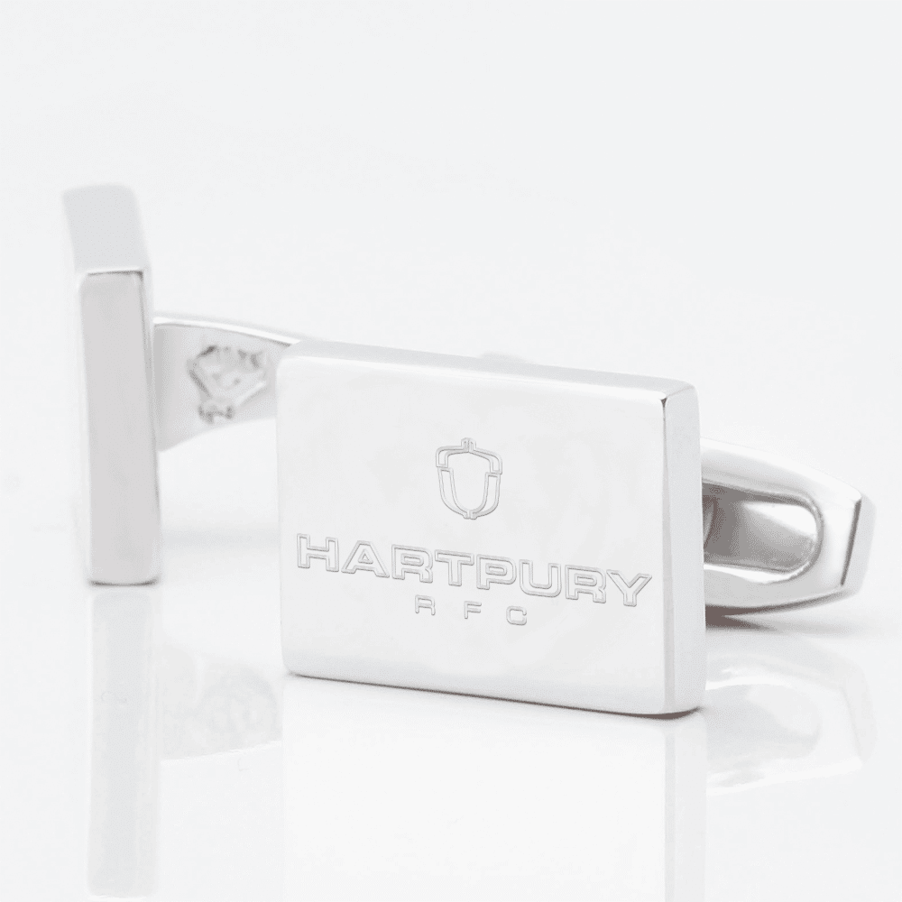 Hartpury Rugby Engraved Silver Cufflinks