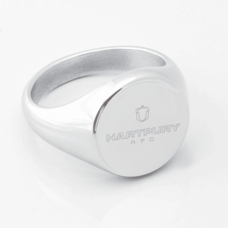 Hartpury Rugby Engraved Silver Signet Ring