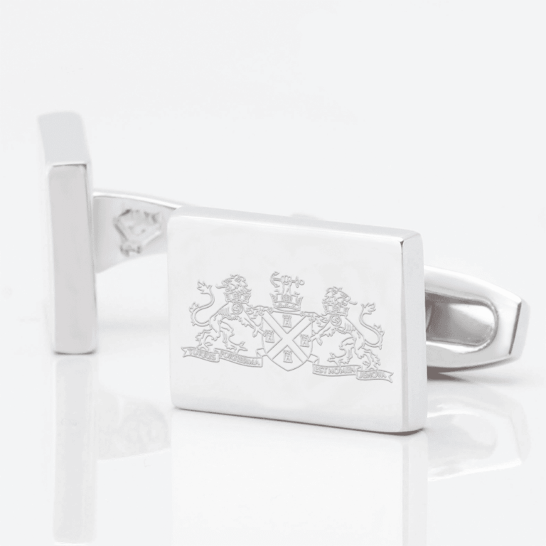 Plymouth Albion Rugby Engraved Silver Cufflinks