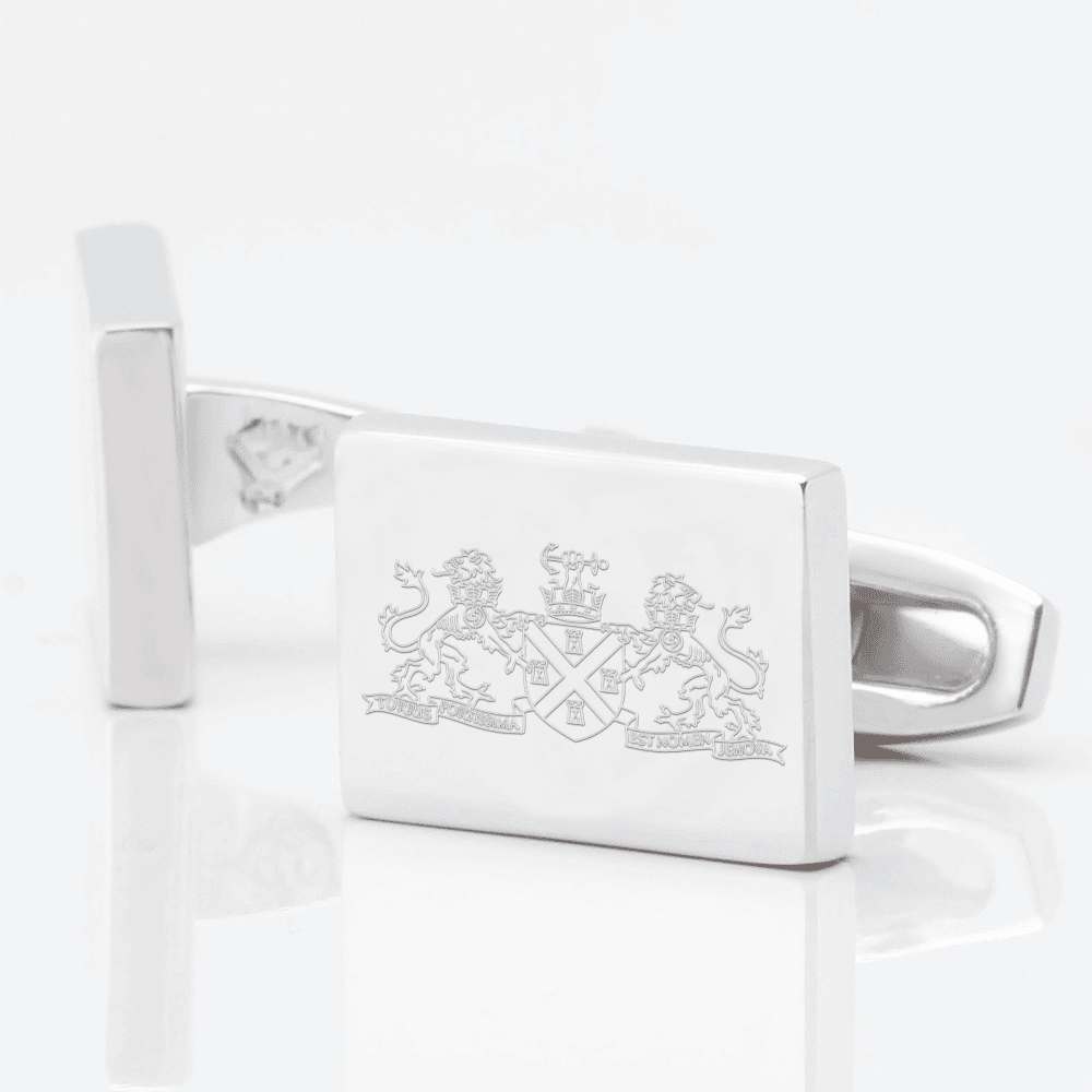 Plymouth Albion Rugby Engraved Silver Cufflinks