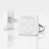 London Skolars Rugby Engraved Silver Cufflinks