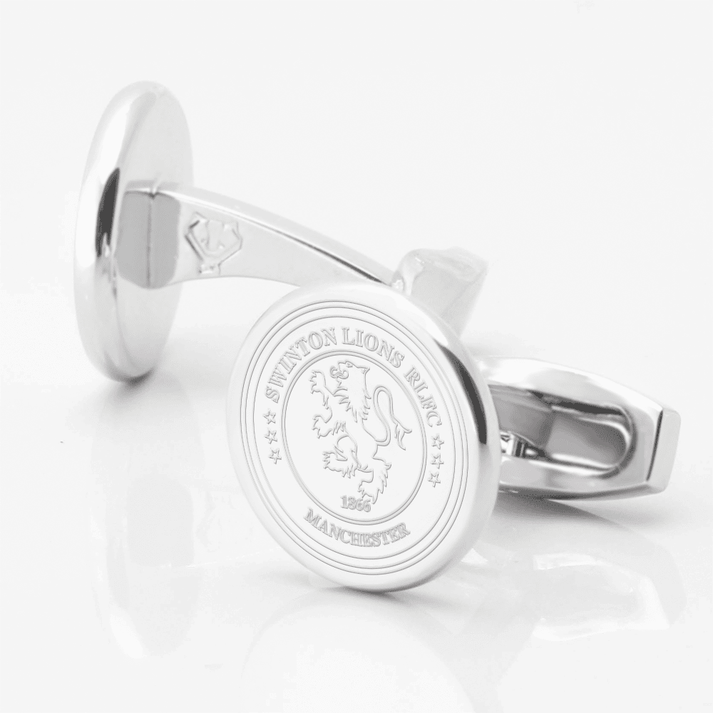 Swinton Rugby Engraved Silver Cufflinks