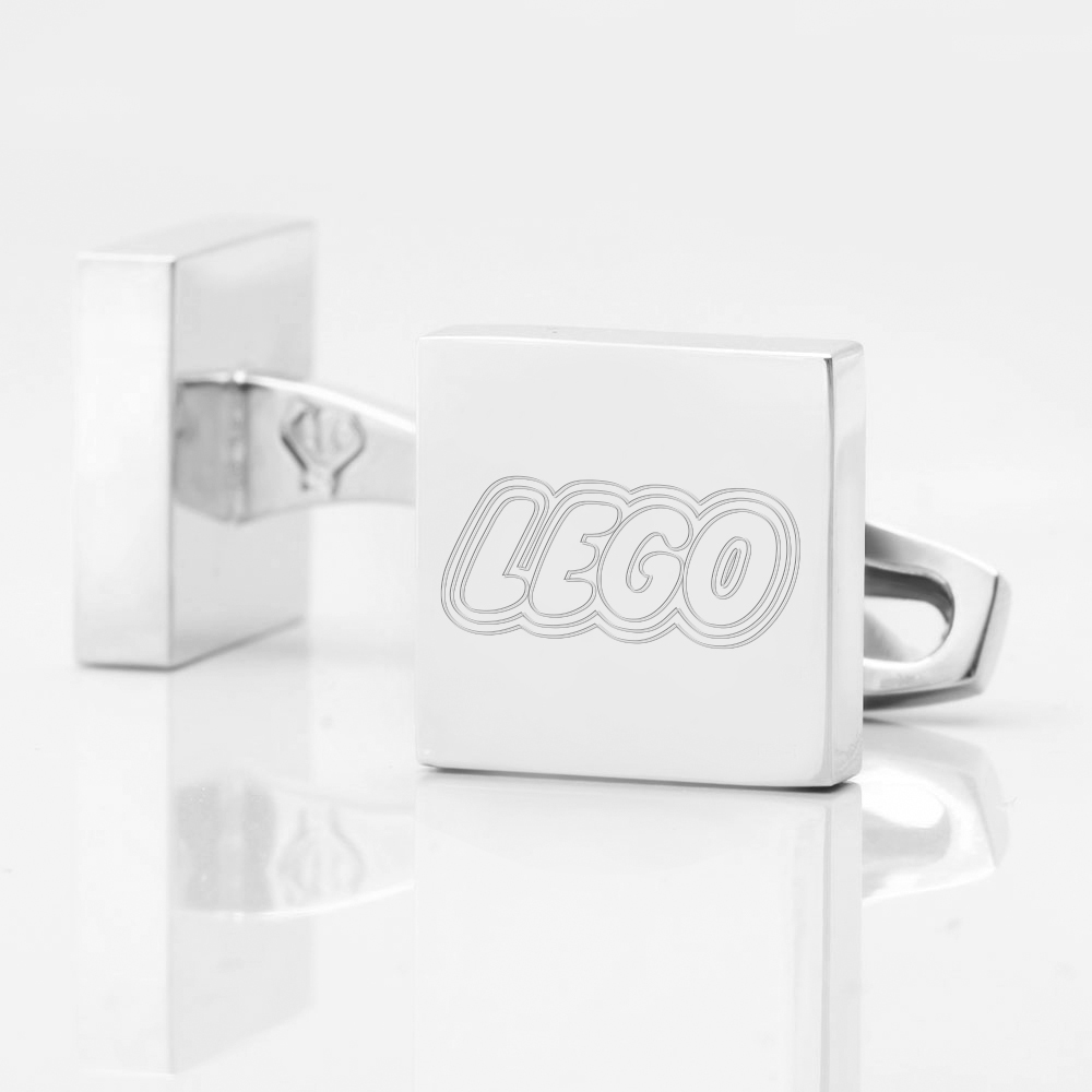 Silver-Square-Engraved-Logo-Cufflinks