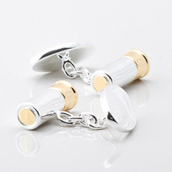 Sterling Silver Shotgun Cartridge Cufflinks