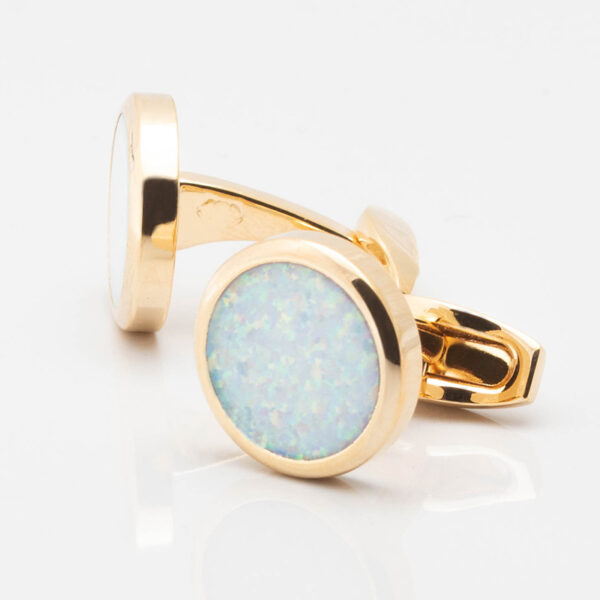 Gold Plated Opal Cufflinks