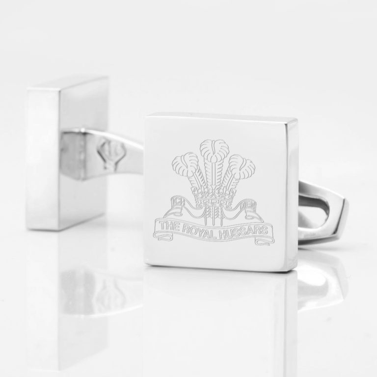 The Royal Hussars Engraved Cufflinks
