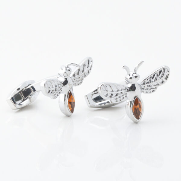 Amber Stone Wasp Cufflinks