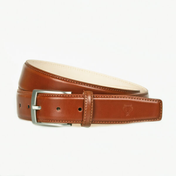 Luxury Cognac Italian Leather Belt