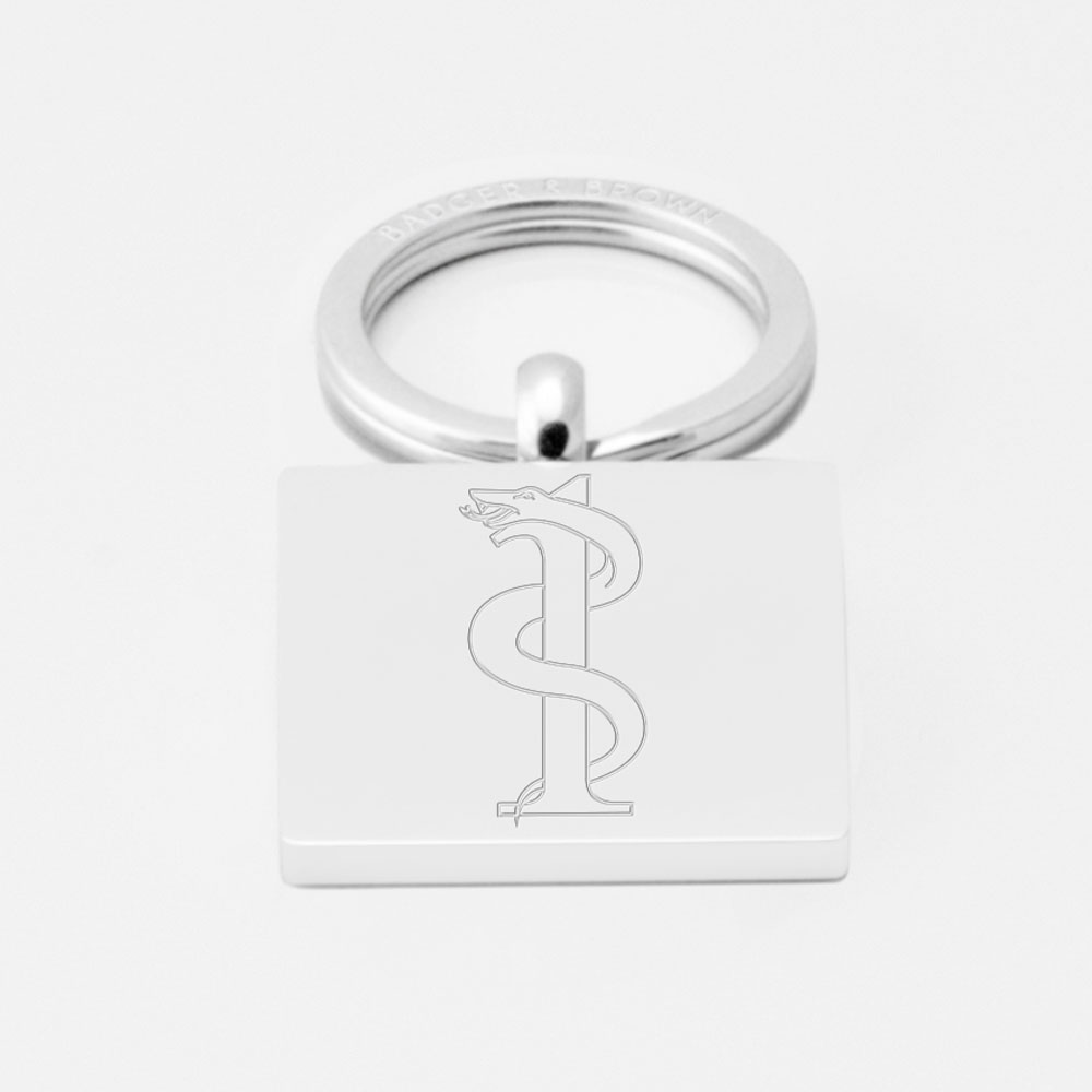 1st Armoured Medical Regiment-Engraved-Silver-Keyring