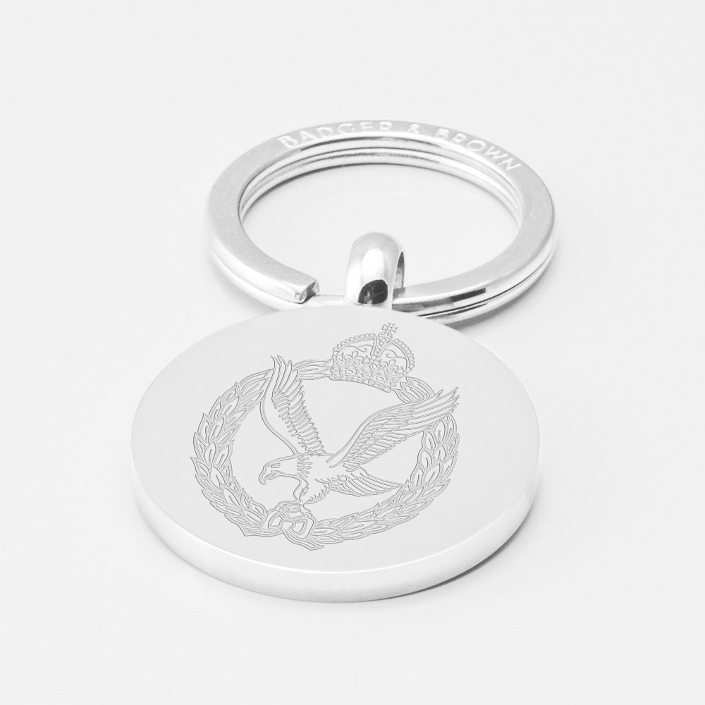 Army Air Corps-Engraved-Silver-Keyring