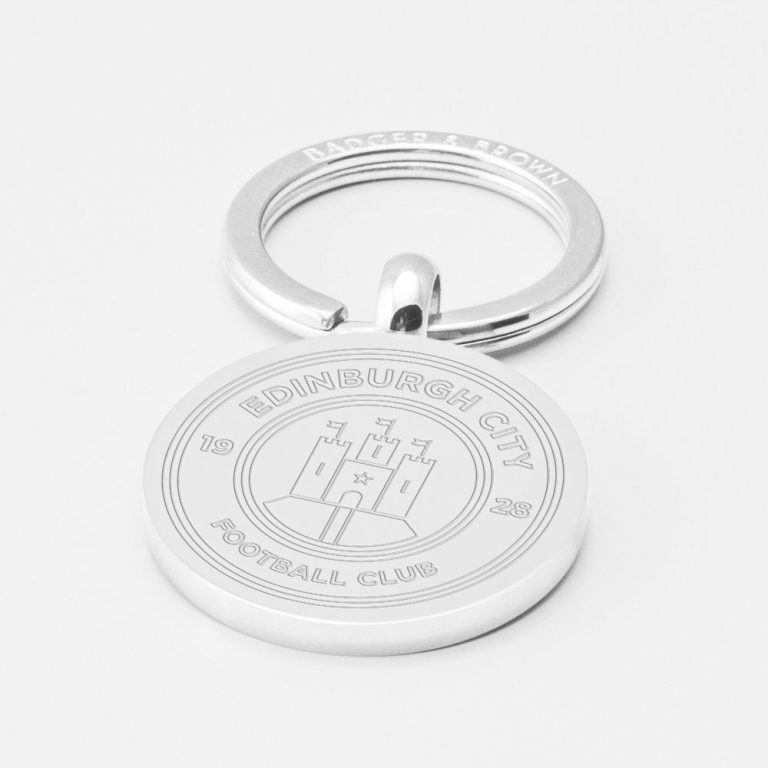 Edinburgh City Football-Engraved-Silver-Keyring