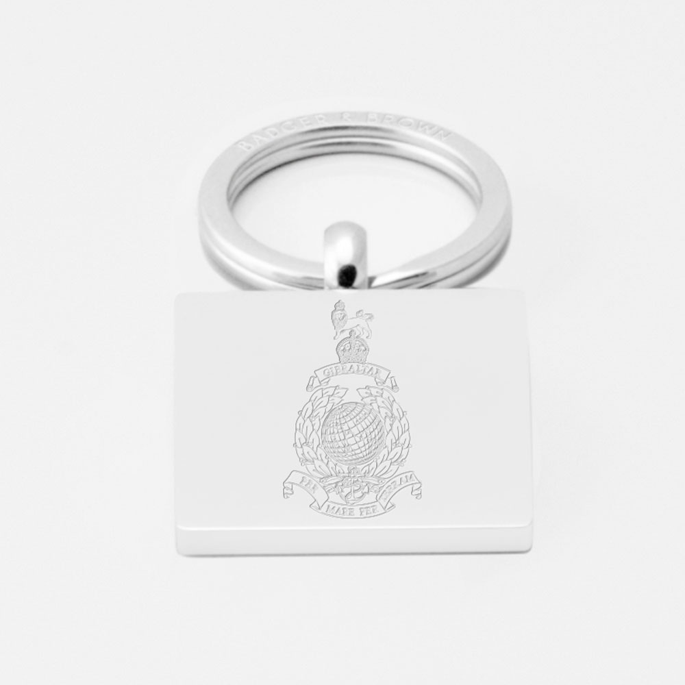 Royal-Marines-Engraved-Silver-Keyring