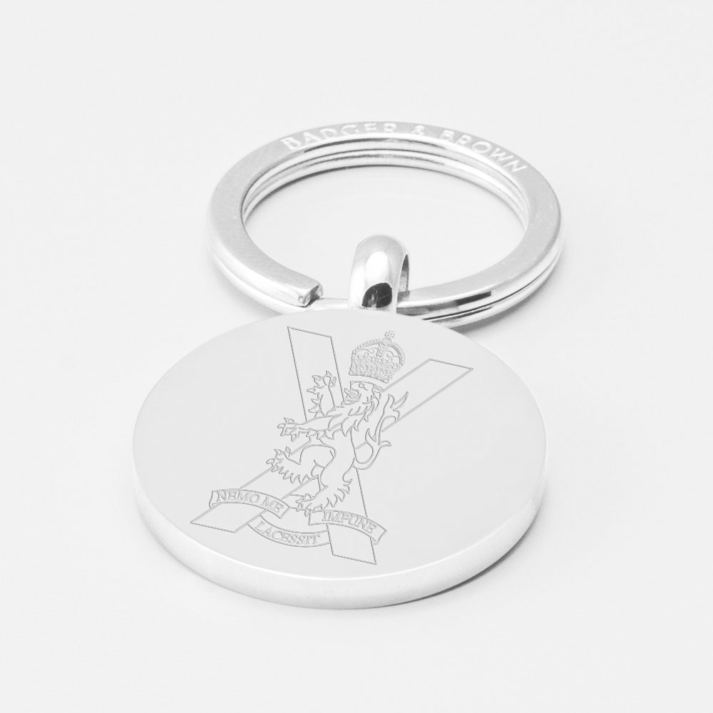 Royal-Regiment-Of-Scotland-Engraved-Silver-Keyring