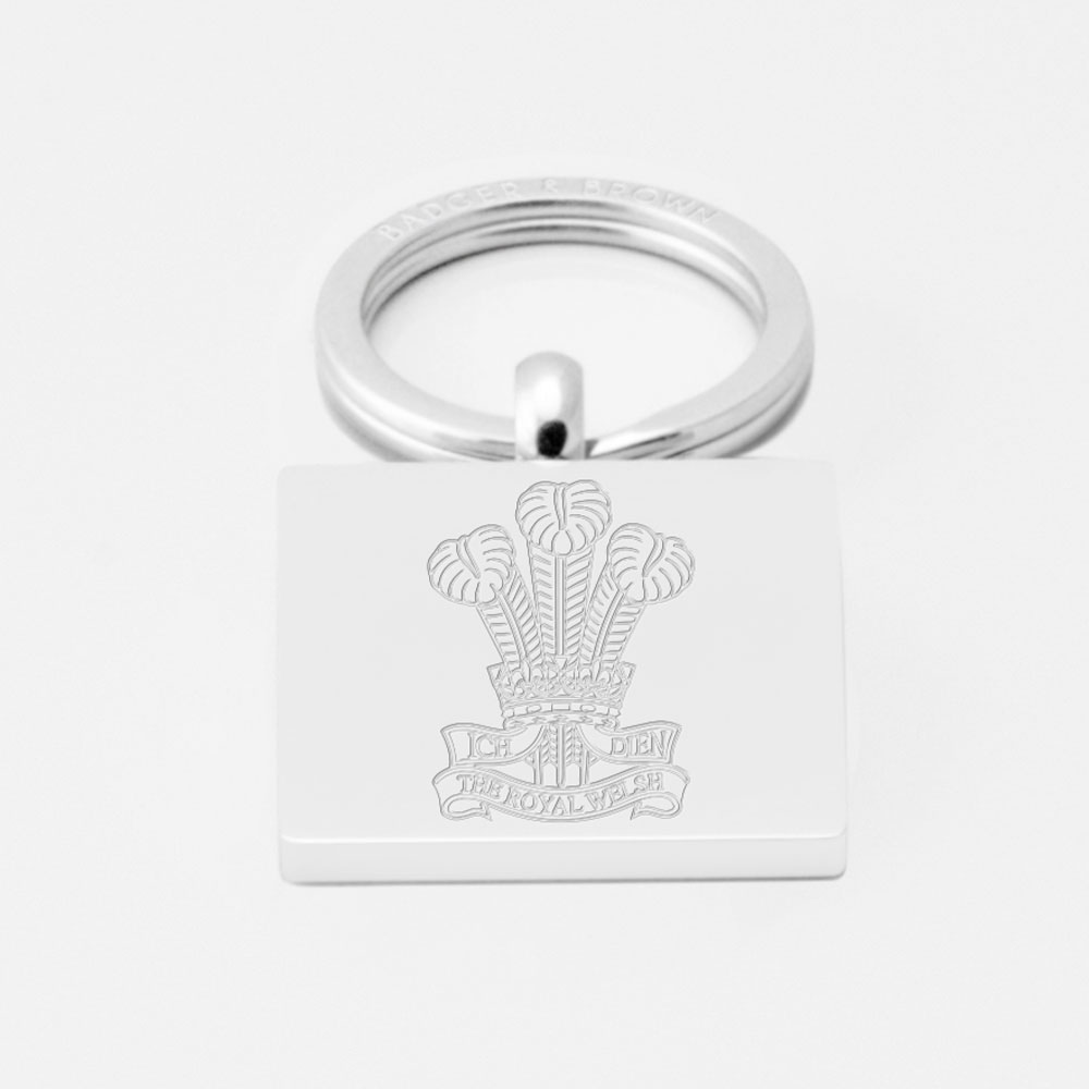 Royal-Welsh-Regiment-Engraved-Silver-Keyring