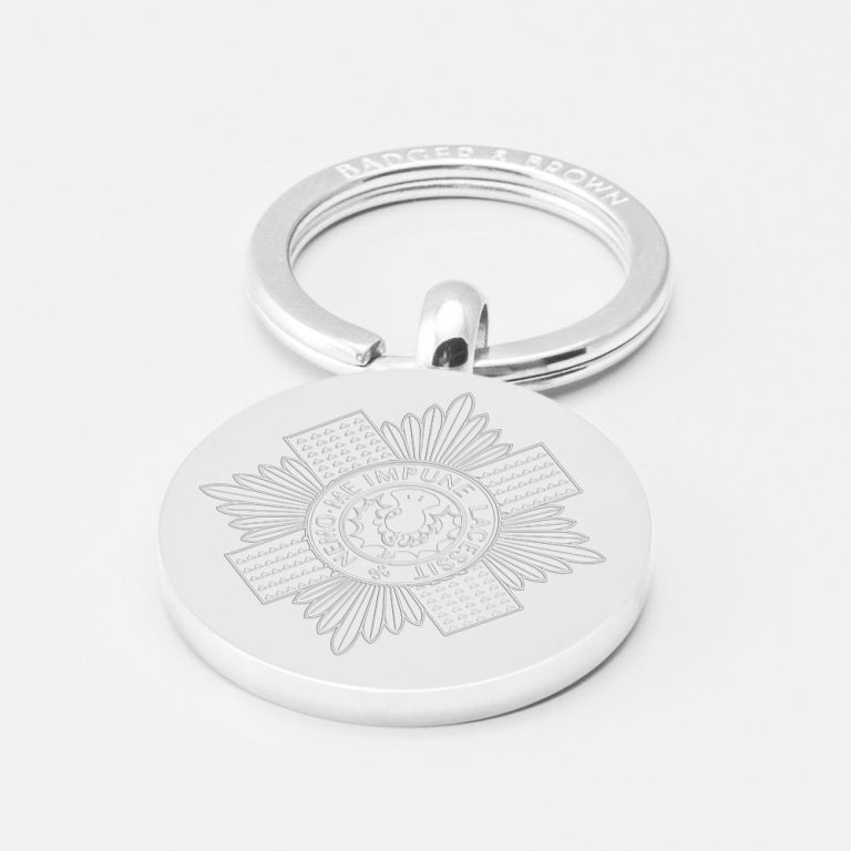 Scots-Guard-Engraved-Silver-Keyring