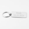 bride-and-date-Engraved-Silver-Rectangle-Keyring