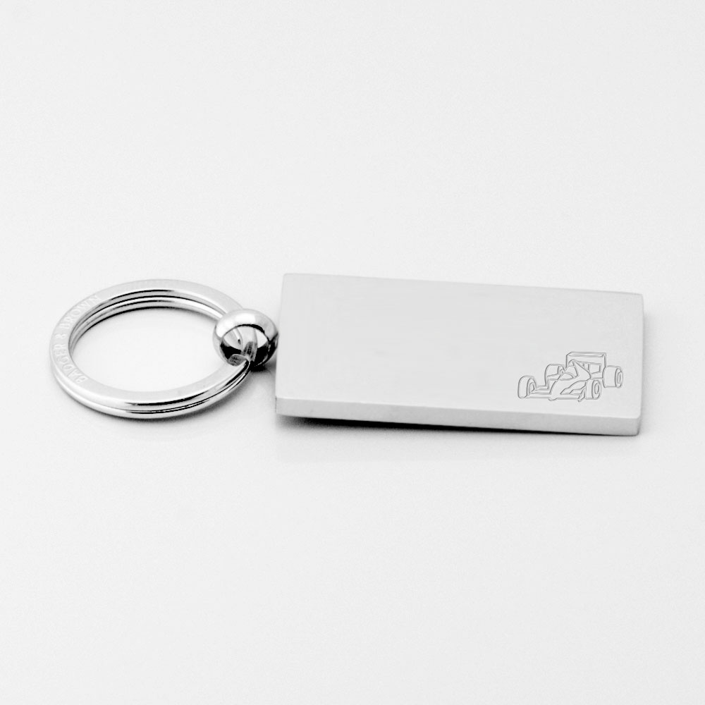 formula-one-Engraved-Silver-Rectangle-Keyring