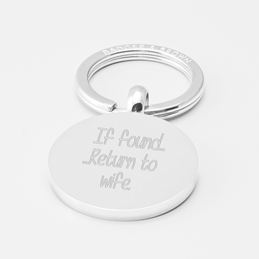 if-found-circle-Engraved-Silver-Keyring