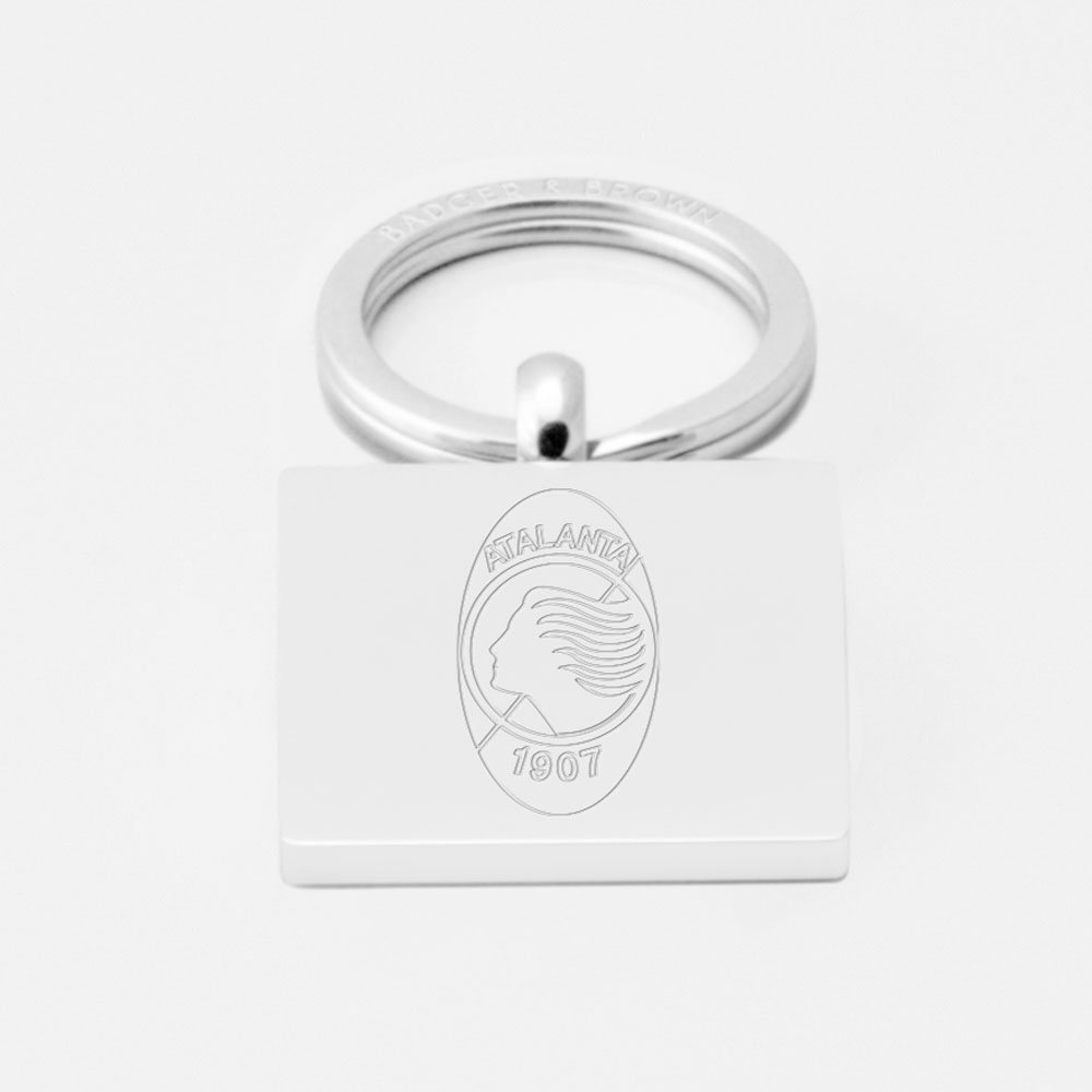 Atalanta Football-Engraved-Silver-Keyring