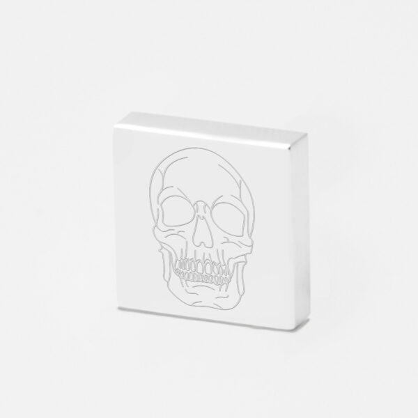 Engraved Skull Lapel Pin