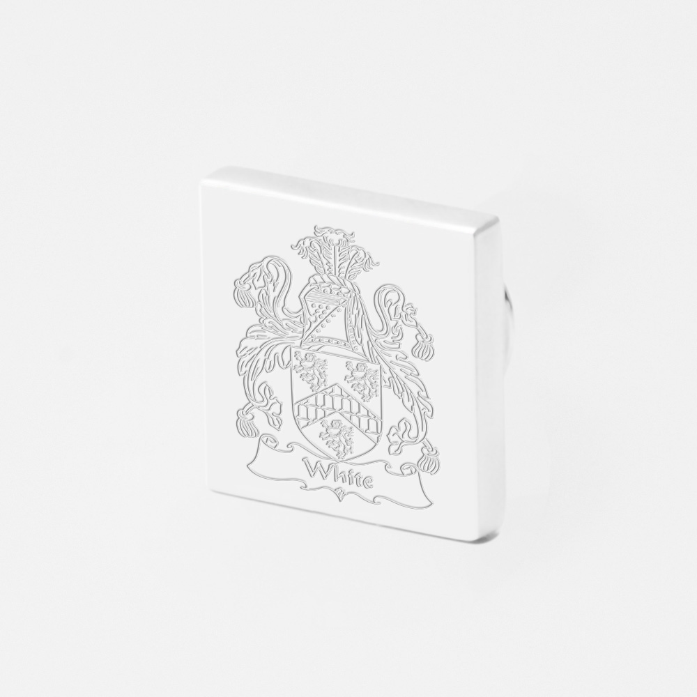 Family-crest-Sterling-Silver-Engraved-Lapel-Pin