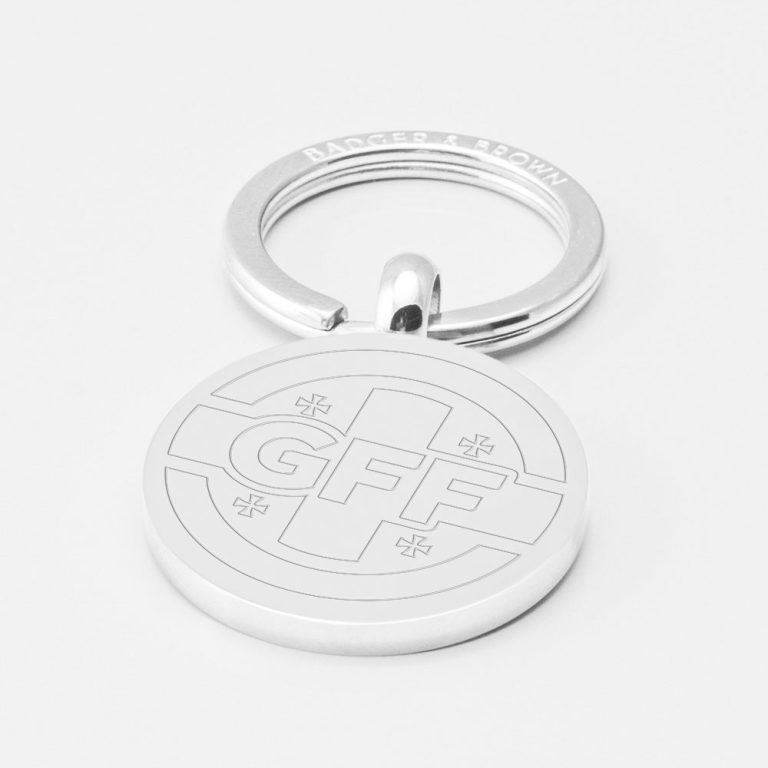 Georgia Football-Engraved-Silver--Keyring