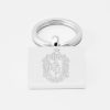 Harry Potter Hufflepuff Crest-Engraved-Silver-Keyring