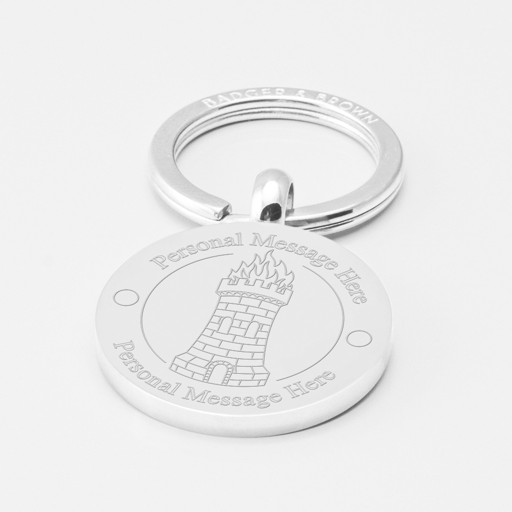 House-Highwater-Engraved-Silver-Circle-Keyring