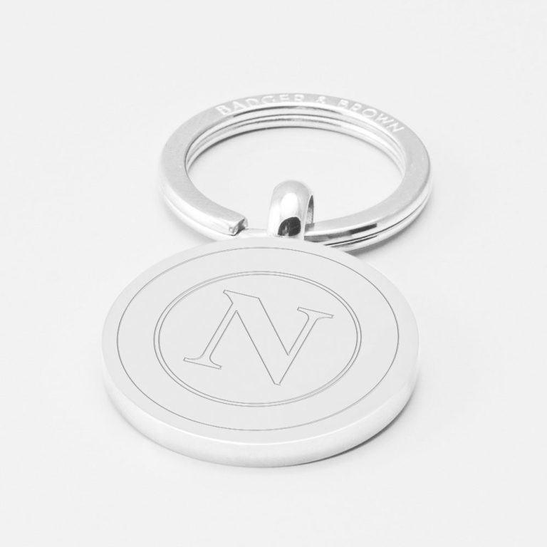 Napoli-Football-Engraved-Silver-Keyring