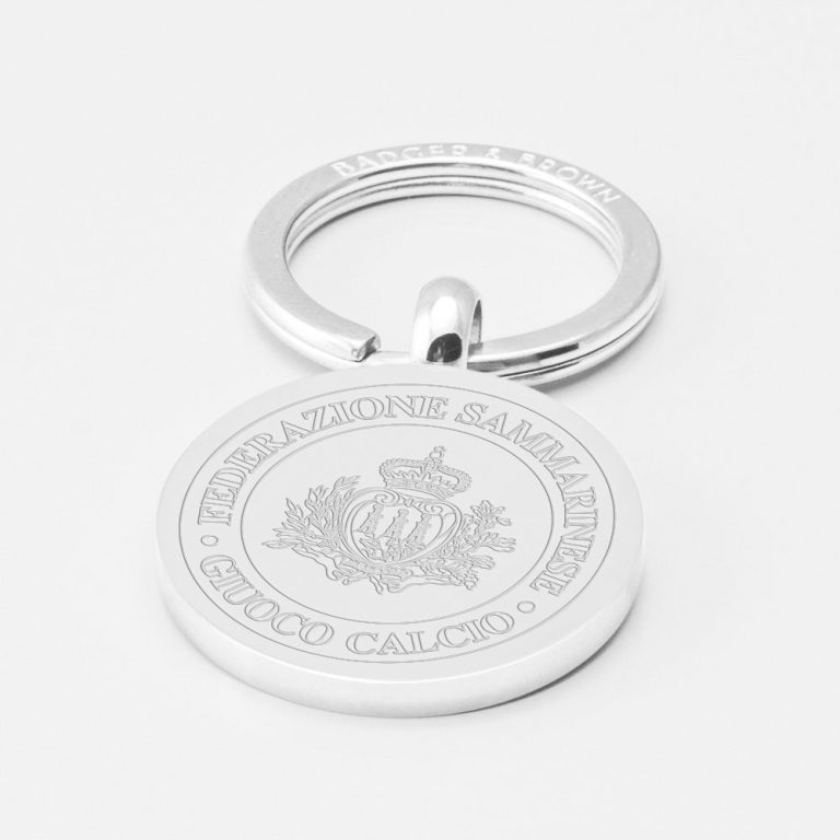 San-Marino-Football-Engraved-Silver-Keyring