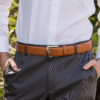 Smooth Tan Leather Belt Leather