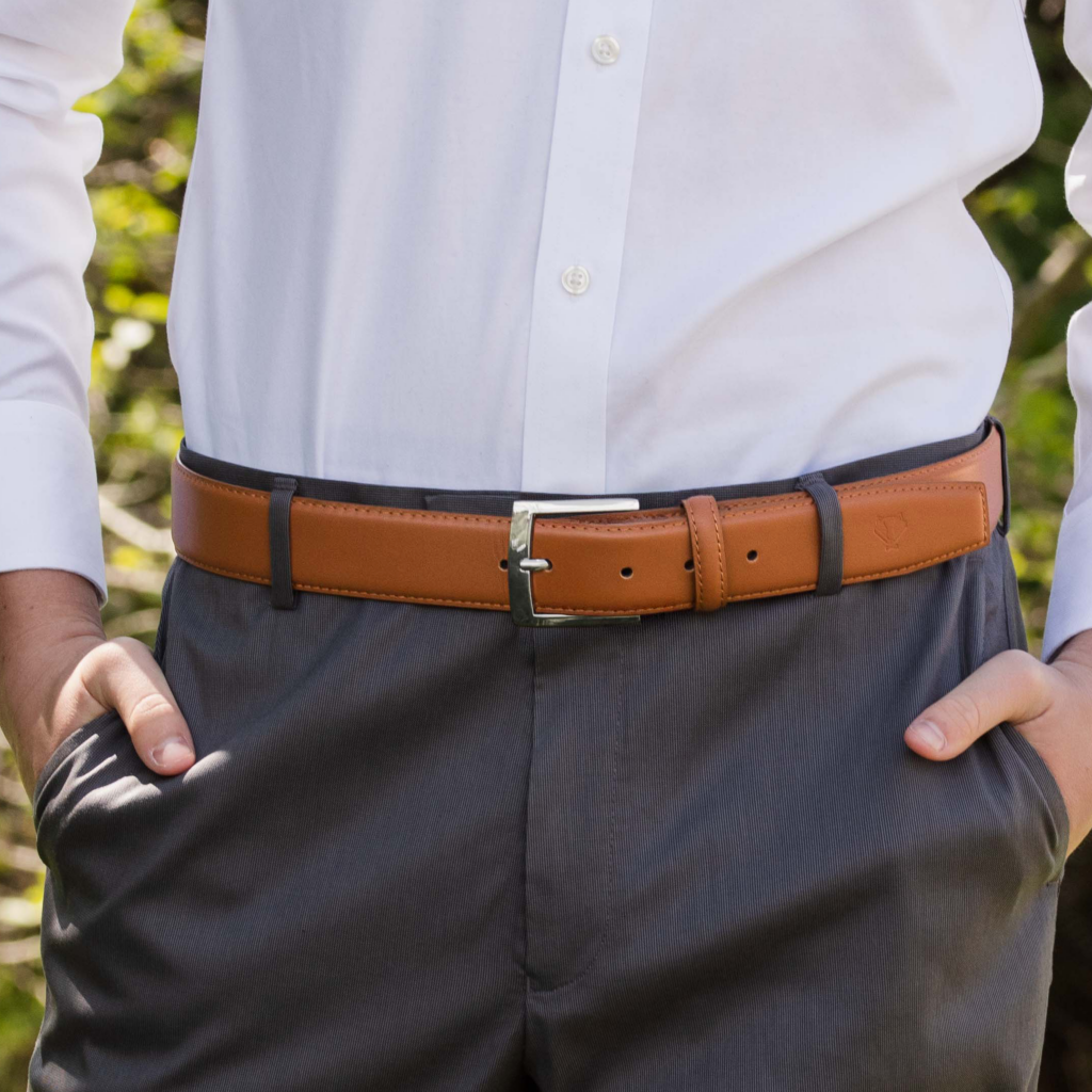 Smooth Tan Leather Belt Leather