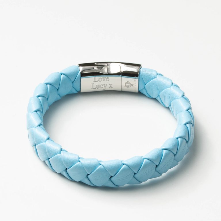 blue braided inside engraved