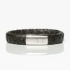 brown braided front engraved